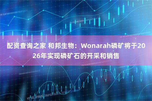 配资查询之家 和邦生物：Wonarah磷矿将于2026年实现磷矿石的开采和销售